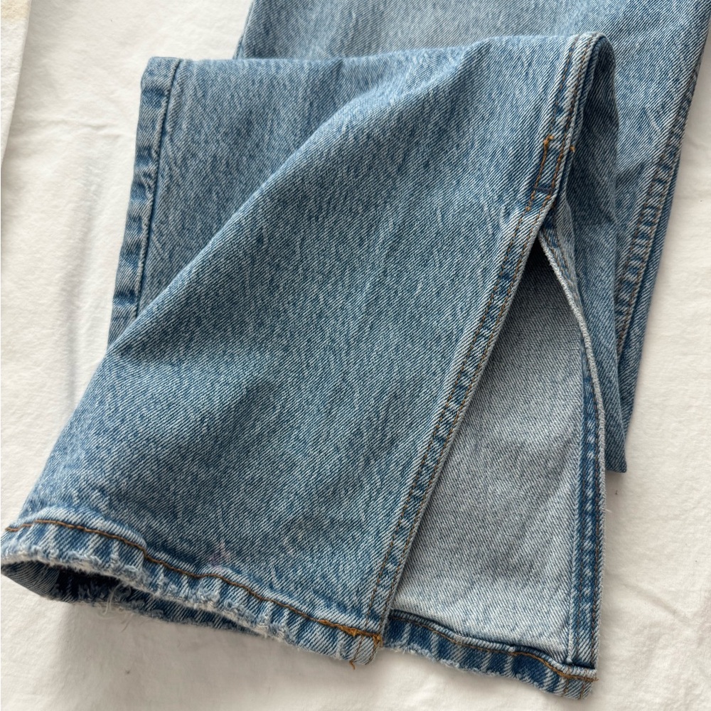 Abercrombie & Fitch Light Blue Straight Leg Jeans - Picture 4 of 4